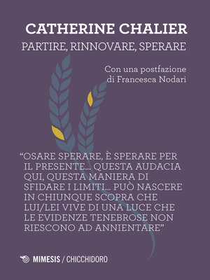 cover image of Partire, rinnovare, sperare